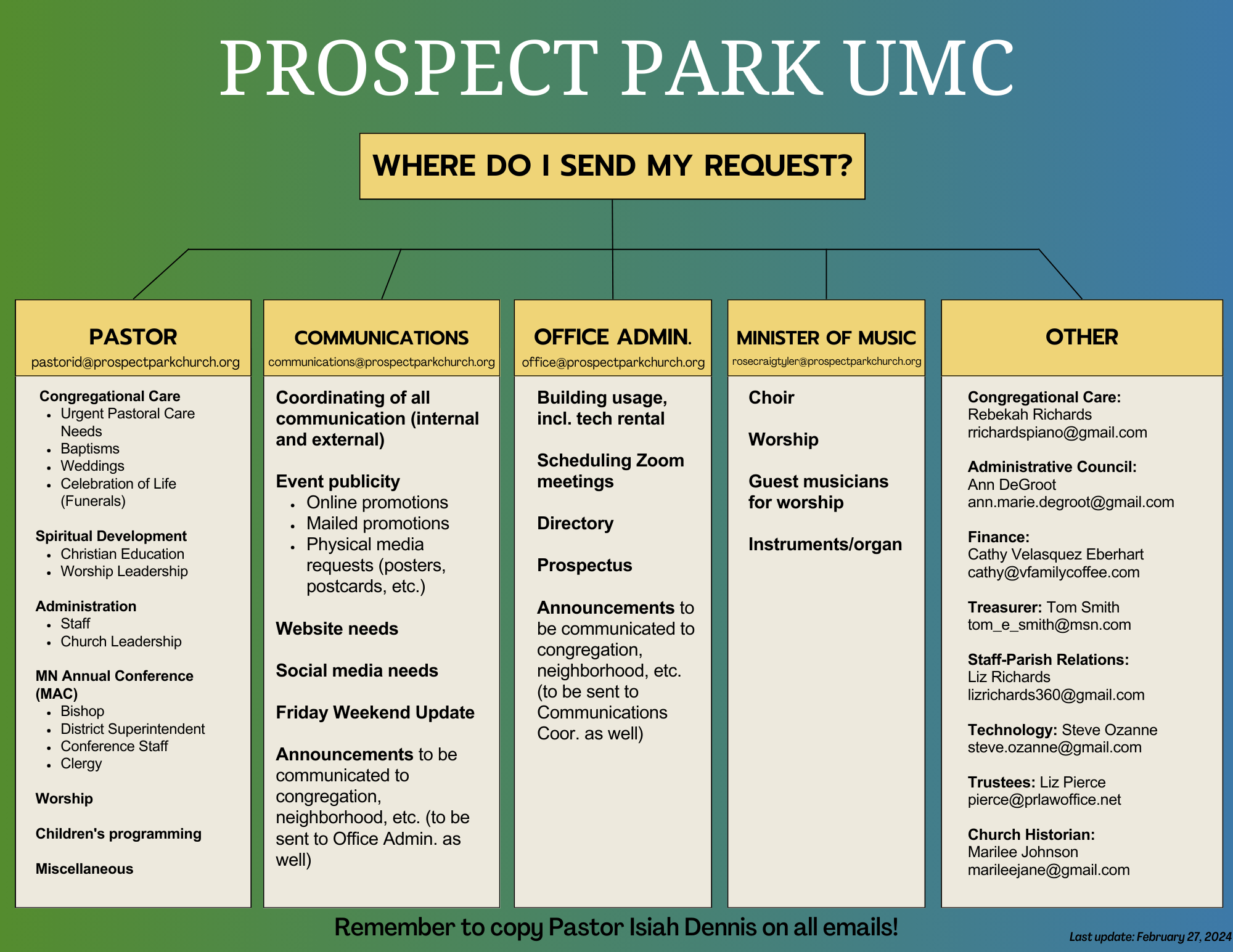 Operations – Prospect Park United Methodist Church